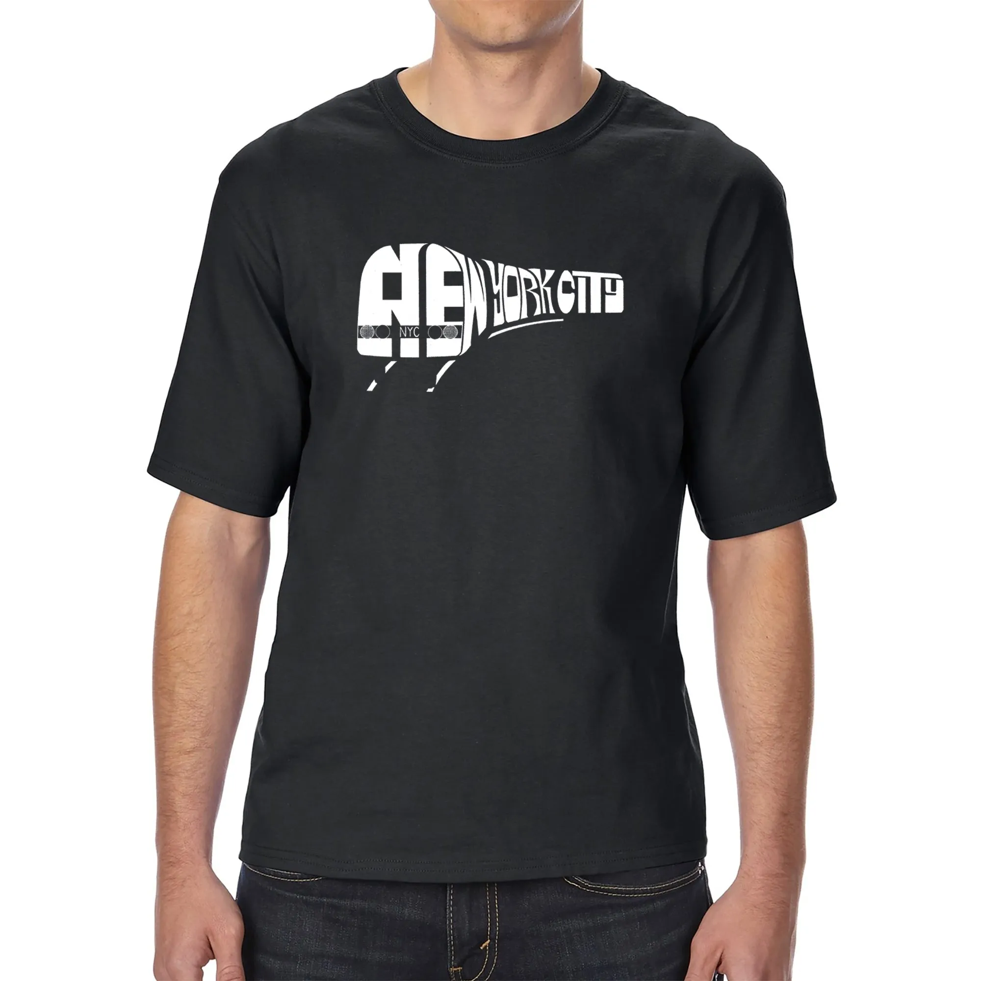 NY SUBWAY - Men's Tall Word Art T-Shirt sold by LA Pop Art