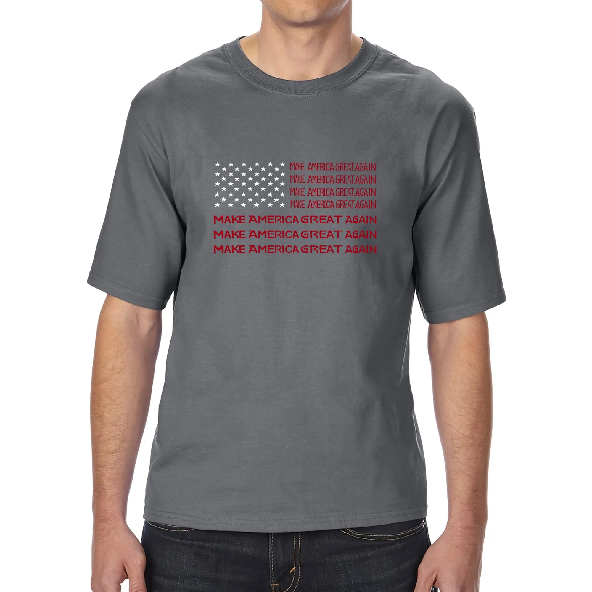 Maga Flag - Men's Tall Word Art T-Shirt sold by LA Pop Art product image thumbnail 4