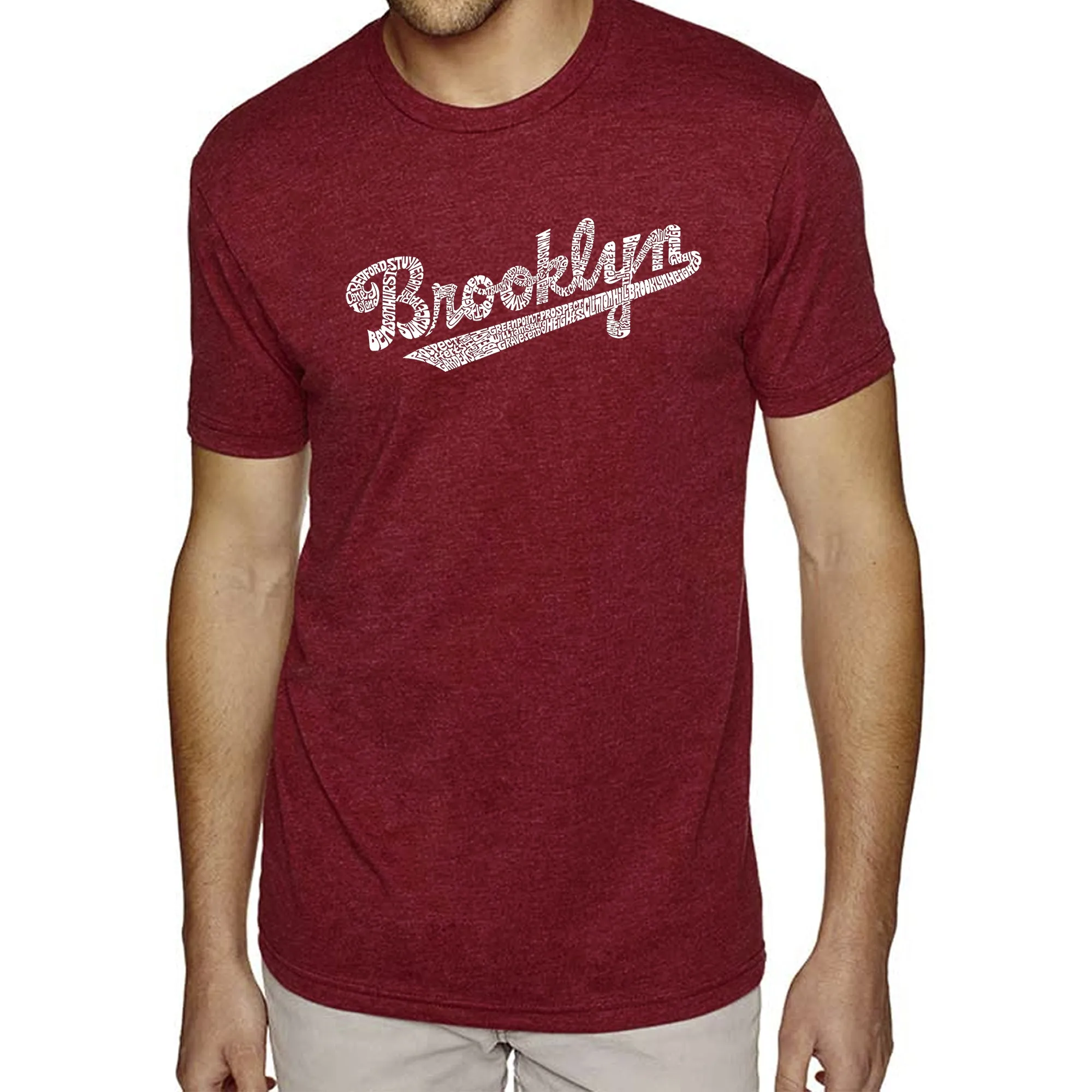 Brooklyn Neighborhoods - Men's Premium Blend Word Art T-Shirt sold by LA Pop Art product image thumbnail 5