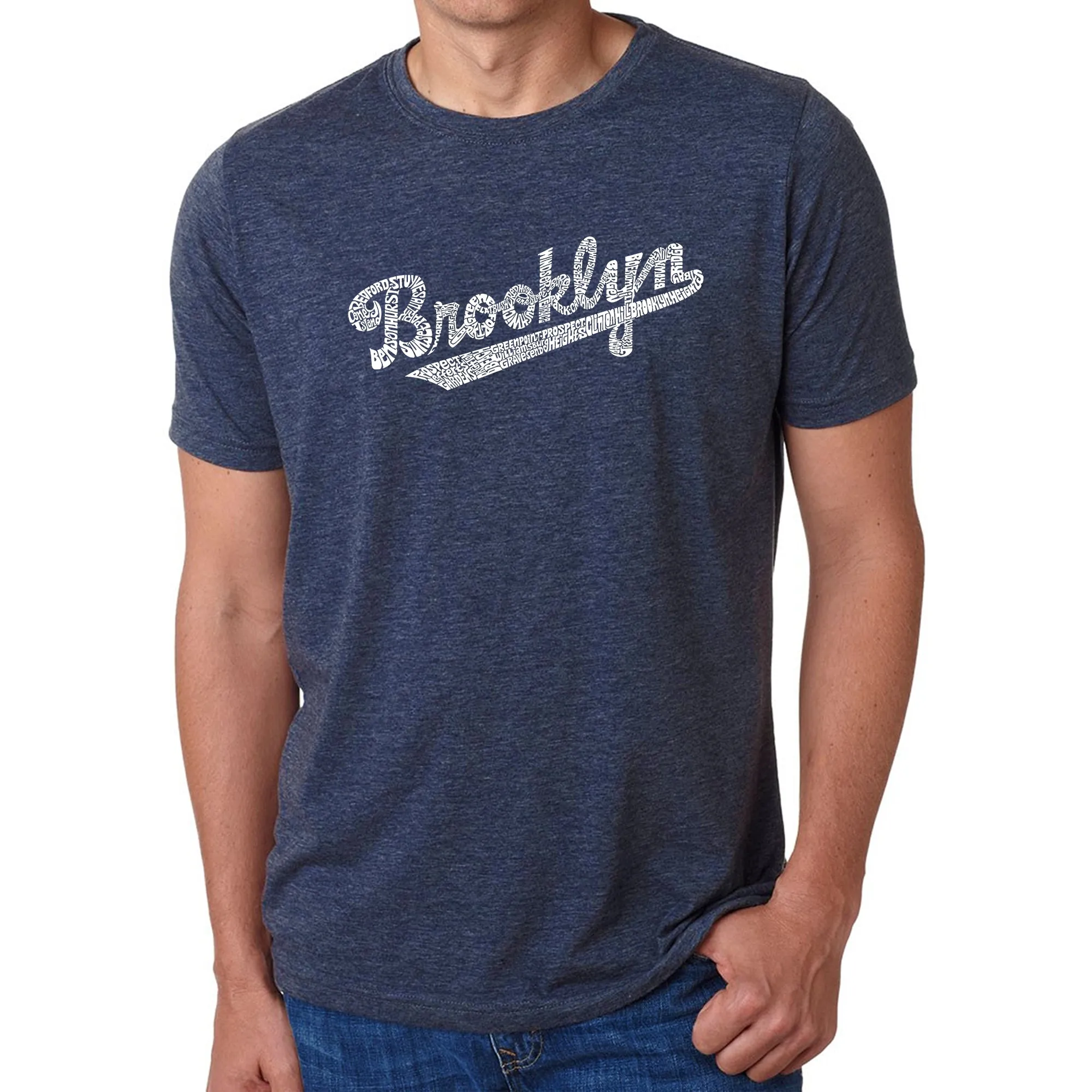 Brooklyn Neighborhoods - Men's Premium Blend Word Art T-Shirt sold by LA Pop Art product image thumbnail 3