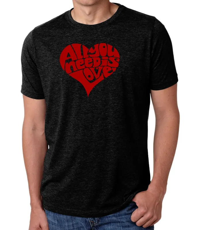 All You Need Is Love - Men's Premium Blend Word Art T-Shirt sold by LA Pop Art