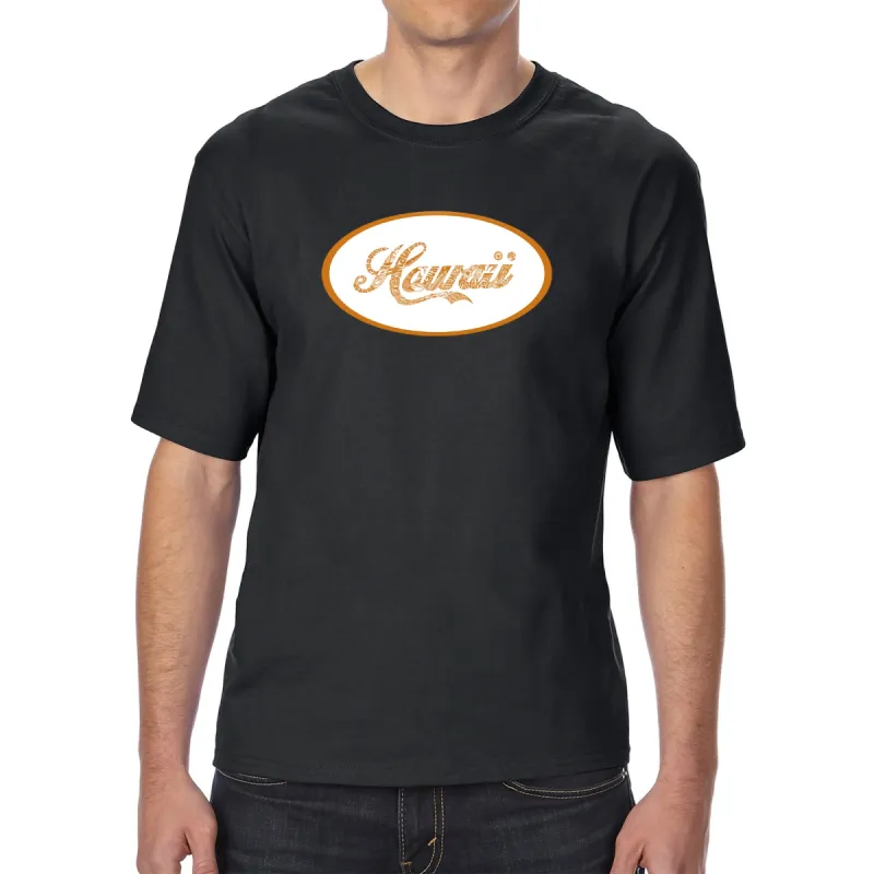 HAWAIIAN ISLAND NAMES & IMAGERY - Men's Tall Word Art T-Shirt sold by LA Pop Art