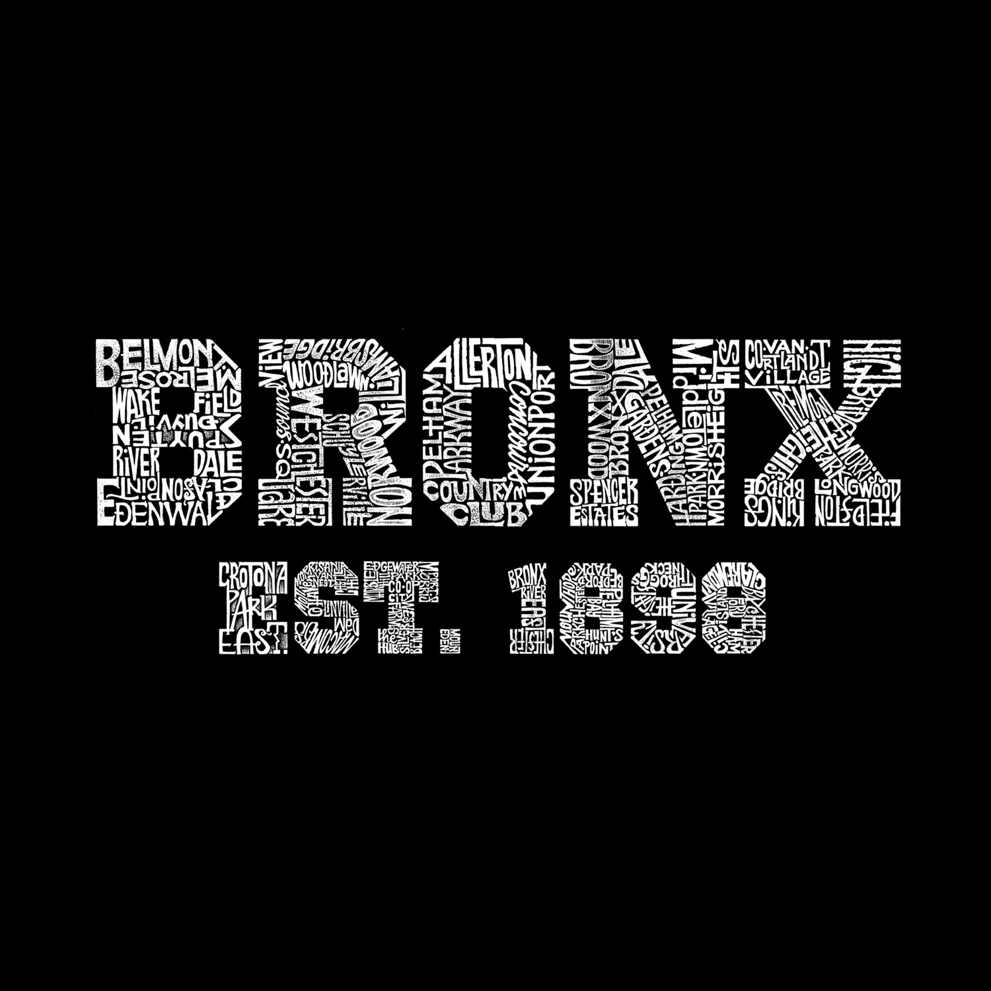 POPULAR NEIGHBORHOODS IN BRONX, NY - Full Length Word Art Apron sold by LA Pop Art product image thumbnail 2