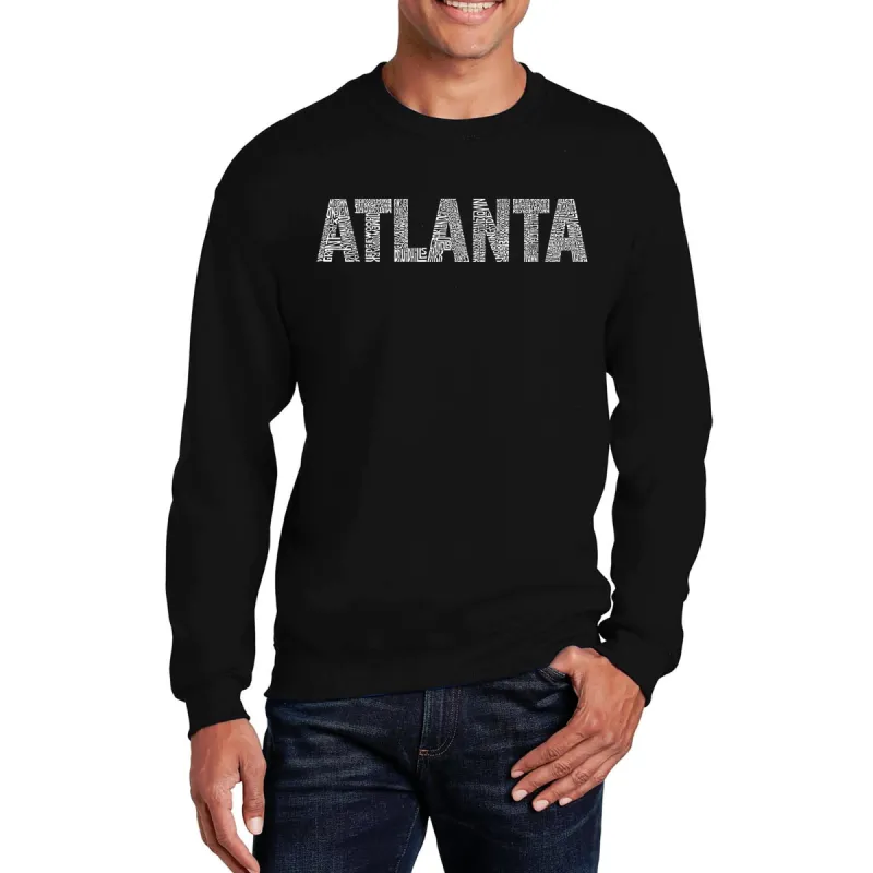 ATLANTA NEIGHBORHOODS - Men's Word Art Crewneck Sweatshirt sold by LA Pop Art