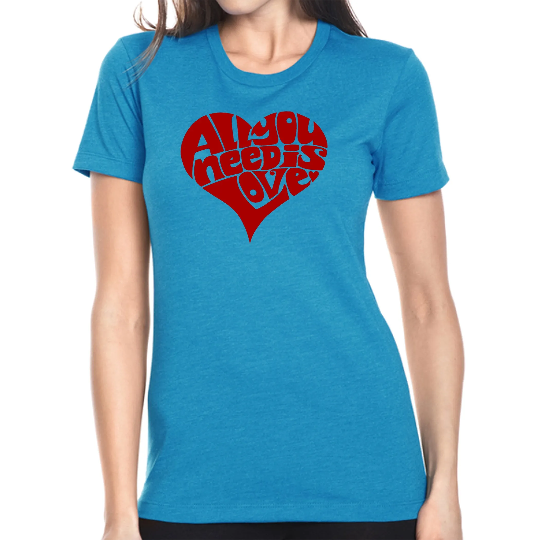 All You Need Is Love - Women's Premium Blend Word Art T-Shirt sold by LA Pop Art product image thumbnail 4