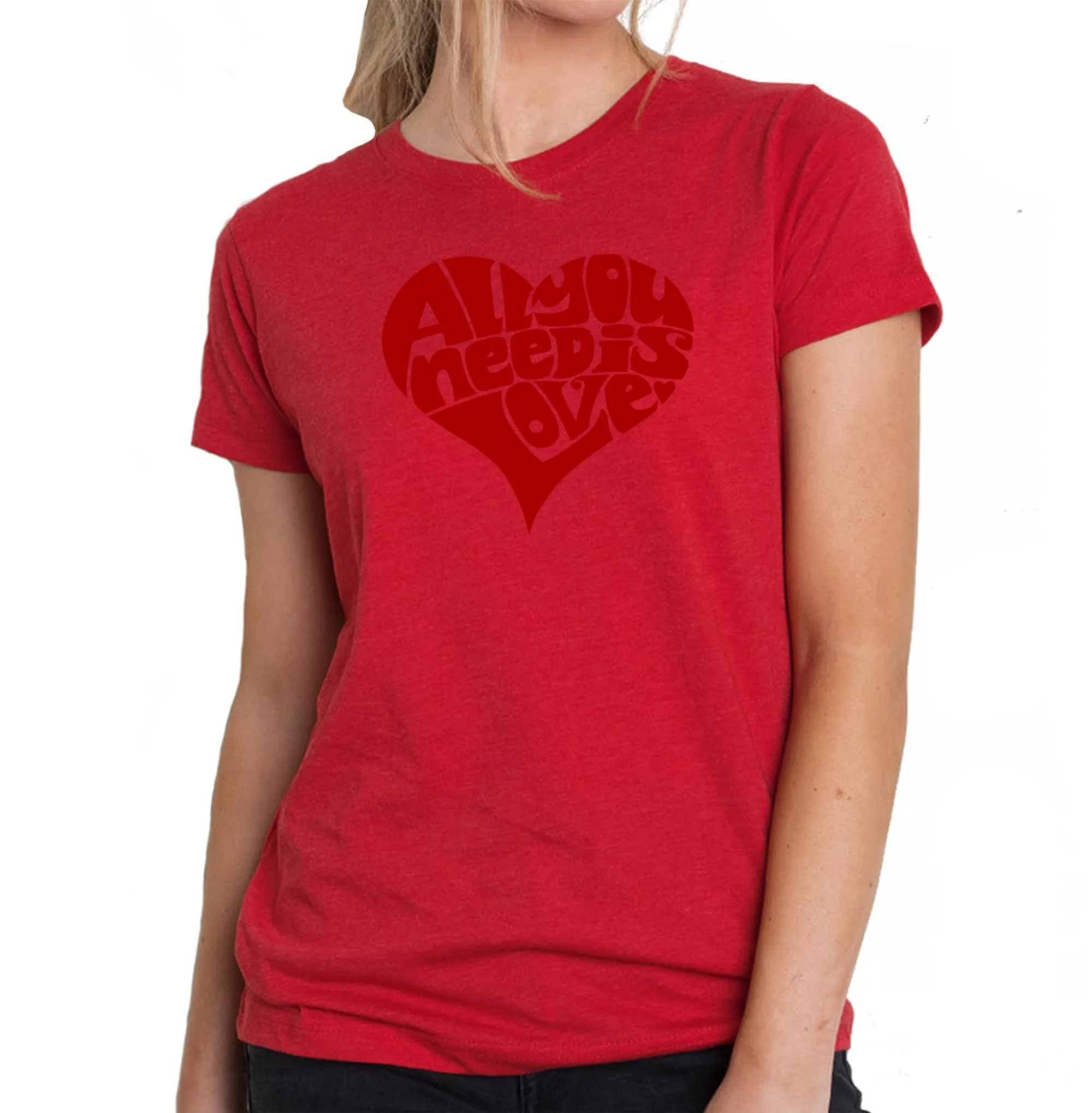 All You Need Is Love - Women's Premium Blend Word Art T-Shirt sold by LA Pop Art product image thumbnail 5