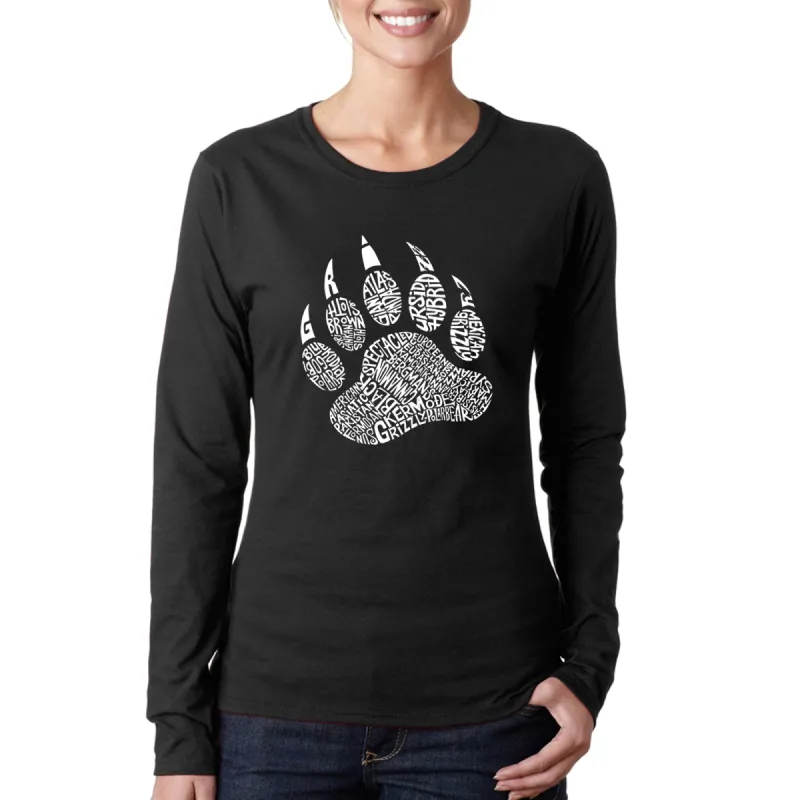 Types of Bears -  Women's Word Art Long Sleeve T-Shirt sold by LA Pop Art