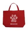 Rescue Mom - Large Word Art Tote Bag sold by LA Pop Art