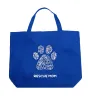 Rescue Mom - Large Word Art Tote Bag sold by LA Pop Art