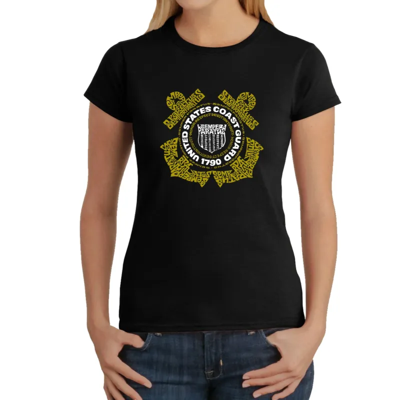 Coast Guard - Women's Word Art T-Shirt sold by LA Pop Art