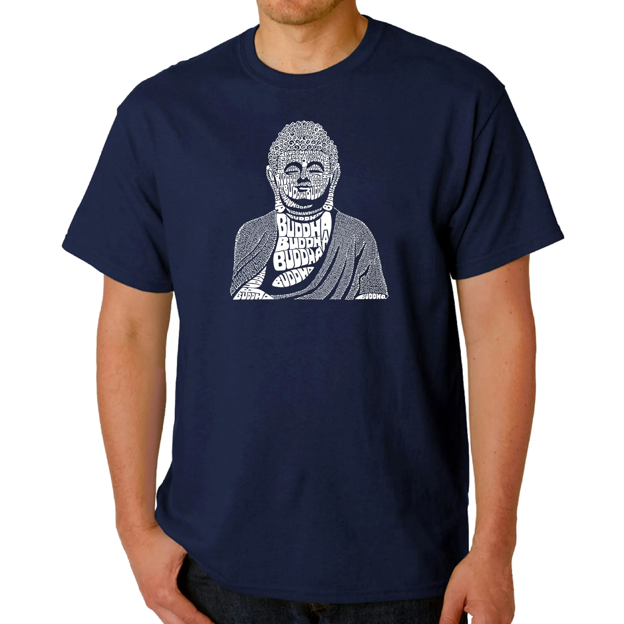 Buddha - Men's Word Art T-Shirt sold by LA Pop Art product image thumbnail 3