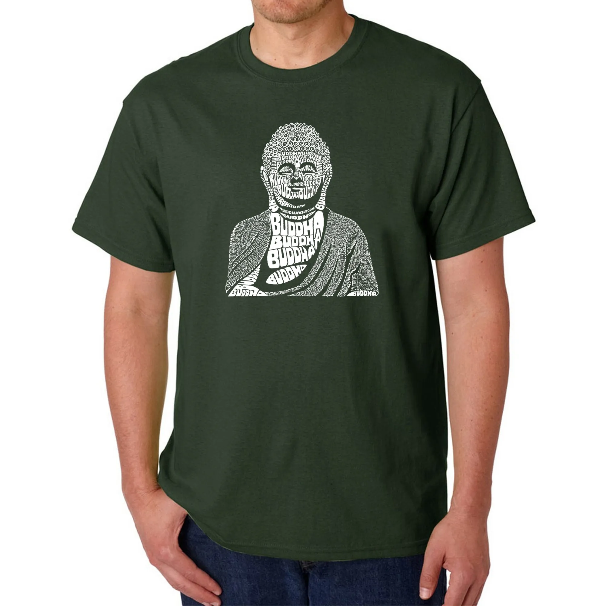 Buddha - Men's Word Art T-Shirt sold by LA Pop Art product image thumbnail 4