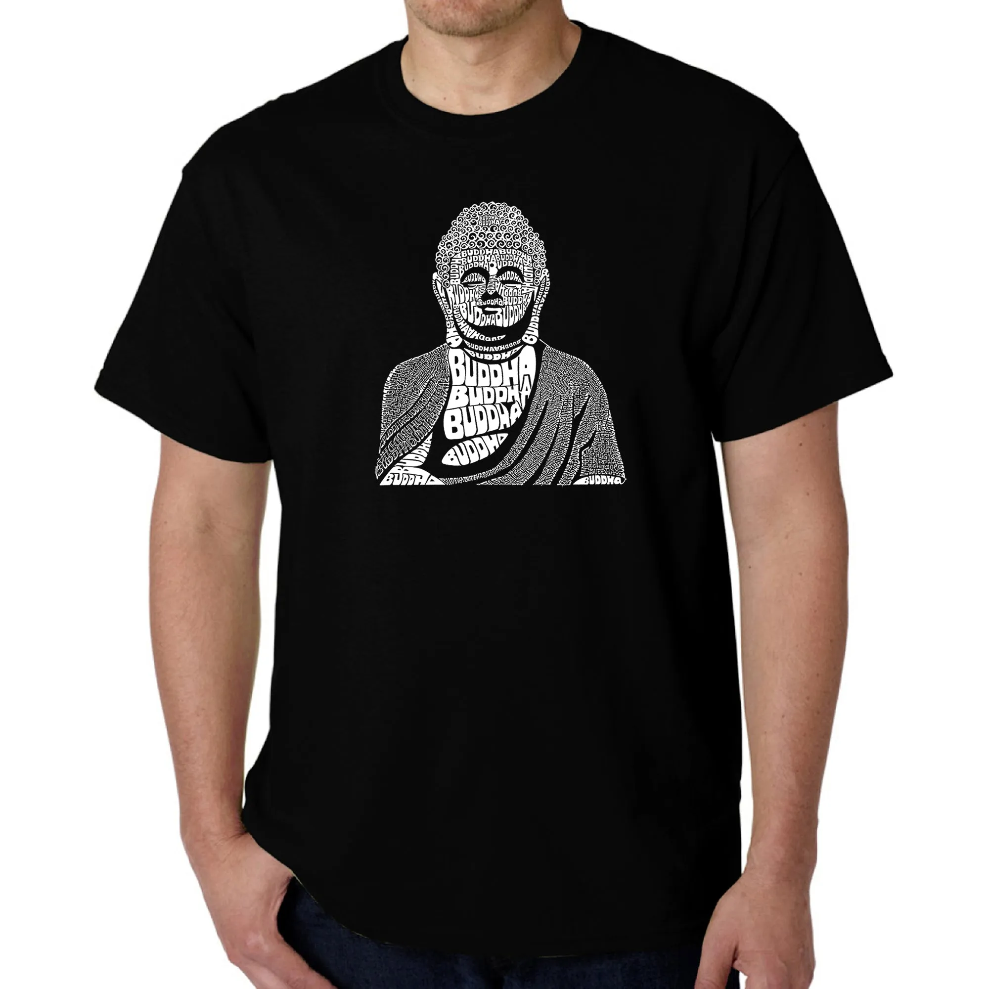 Buddha - Men's Word Art T-Shirt sold by LA Pop Art