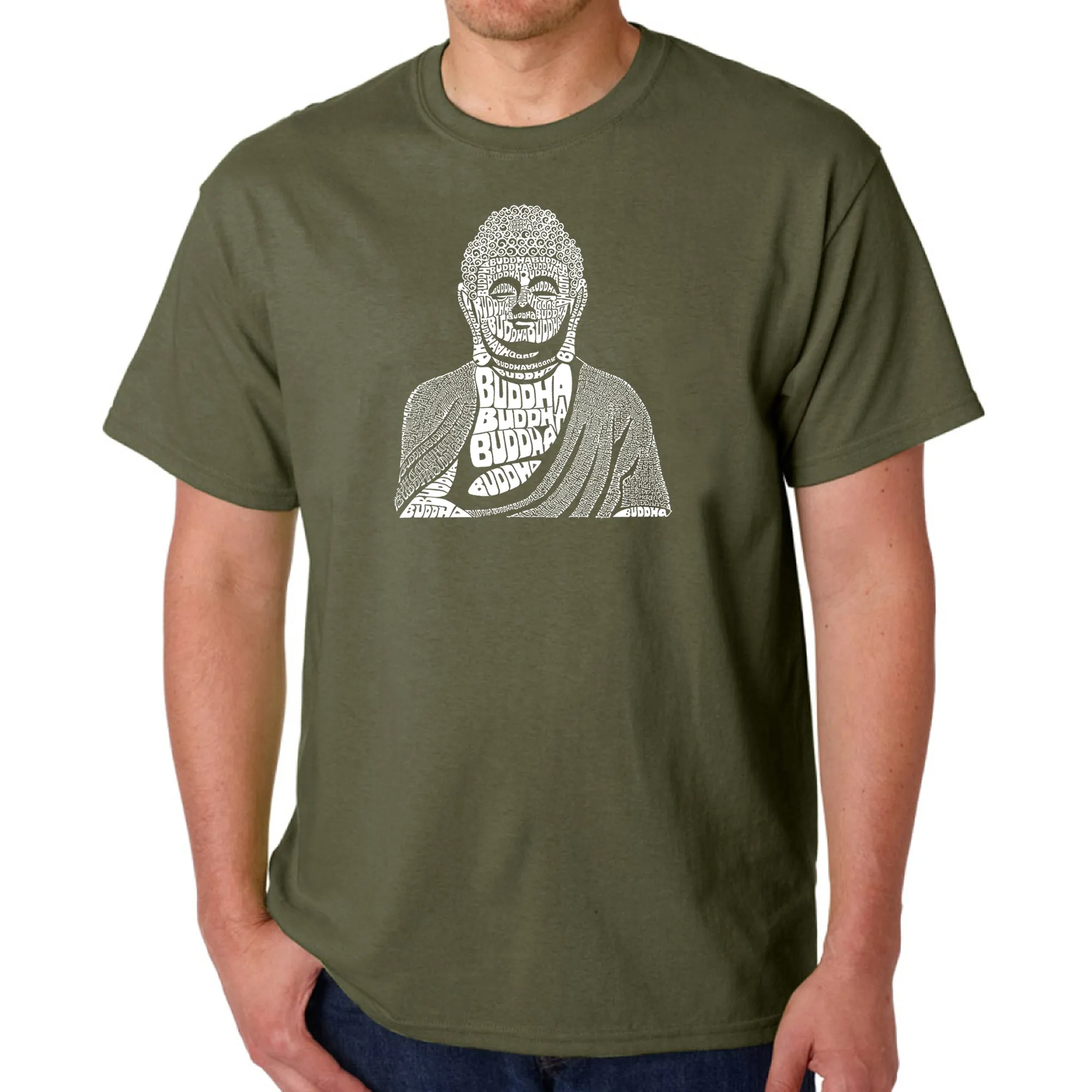 Buddha - Men's Word Art T-Shirt sold by LA Pop Art product image thumbnail 5