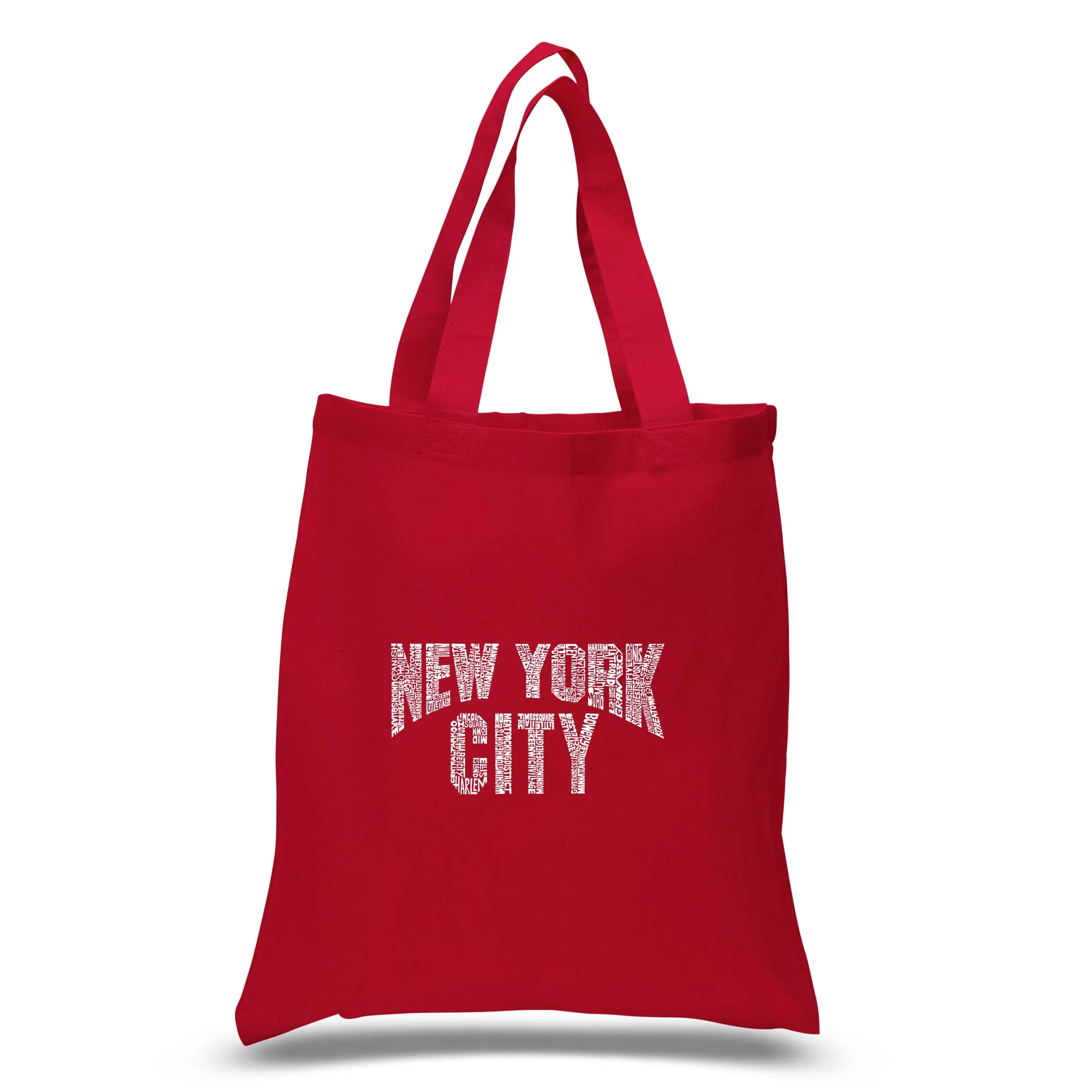 NYC NEIGHBORHOODS - Small Word Art Tote Bag sold by LA Pop Art product image thumbnail 3