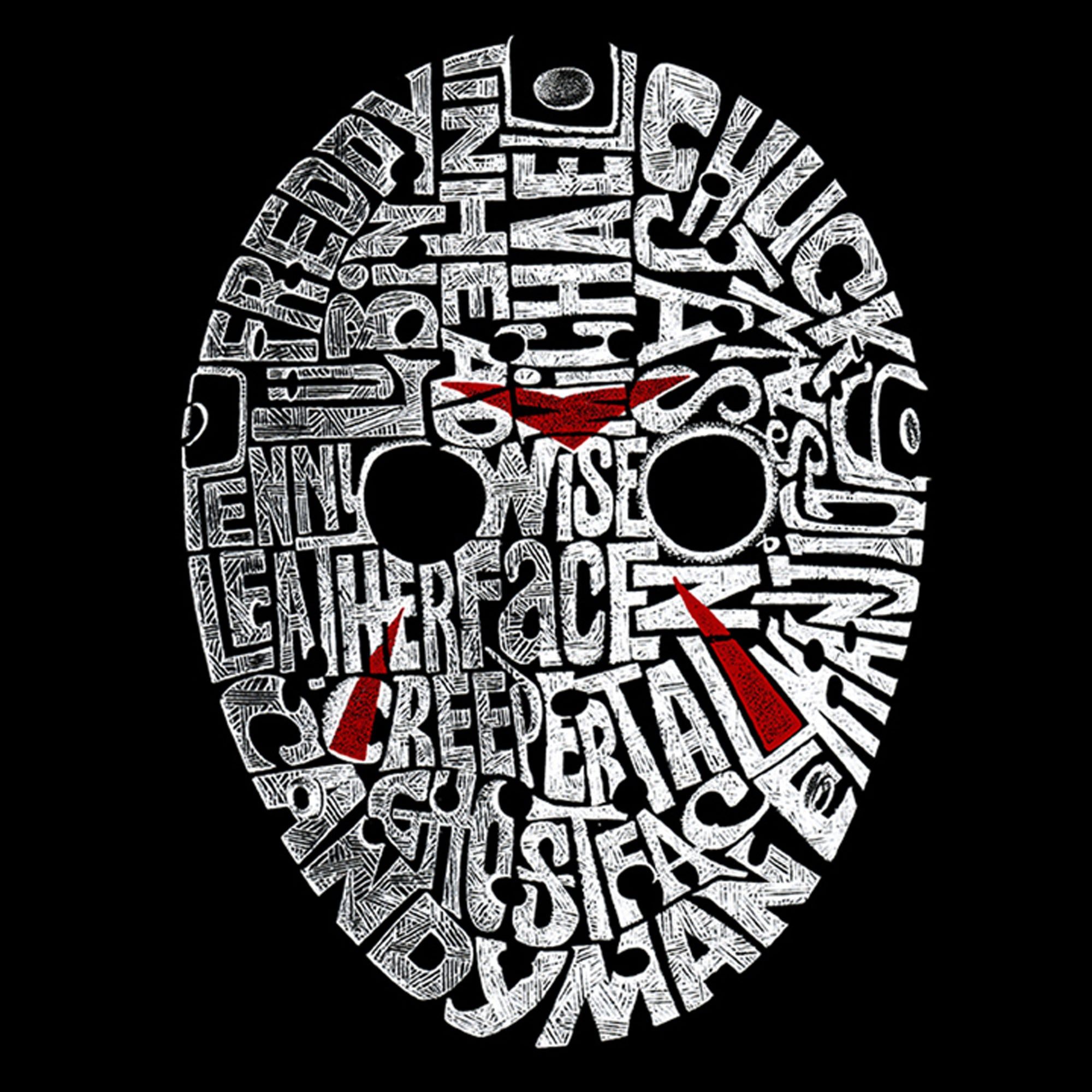 Slasher Movie Villians - Men's Word Art Tank Top sold by LA Pop Art product image thumbnail 2