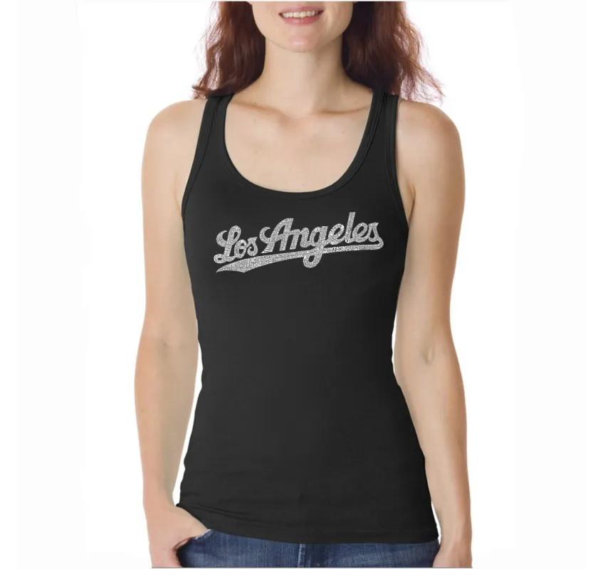 LOS ANGELES NEIGHBORHOODS  - Women's Word Art Tank Top sold by LA Pop Art