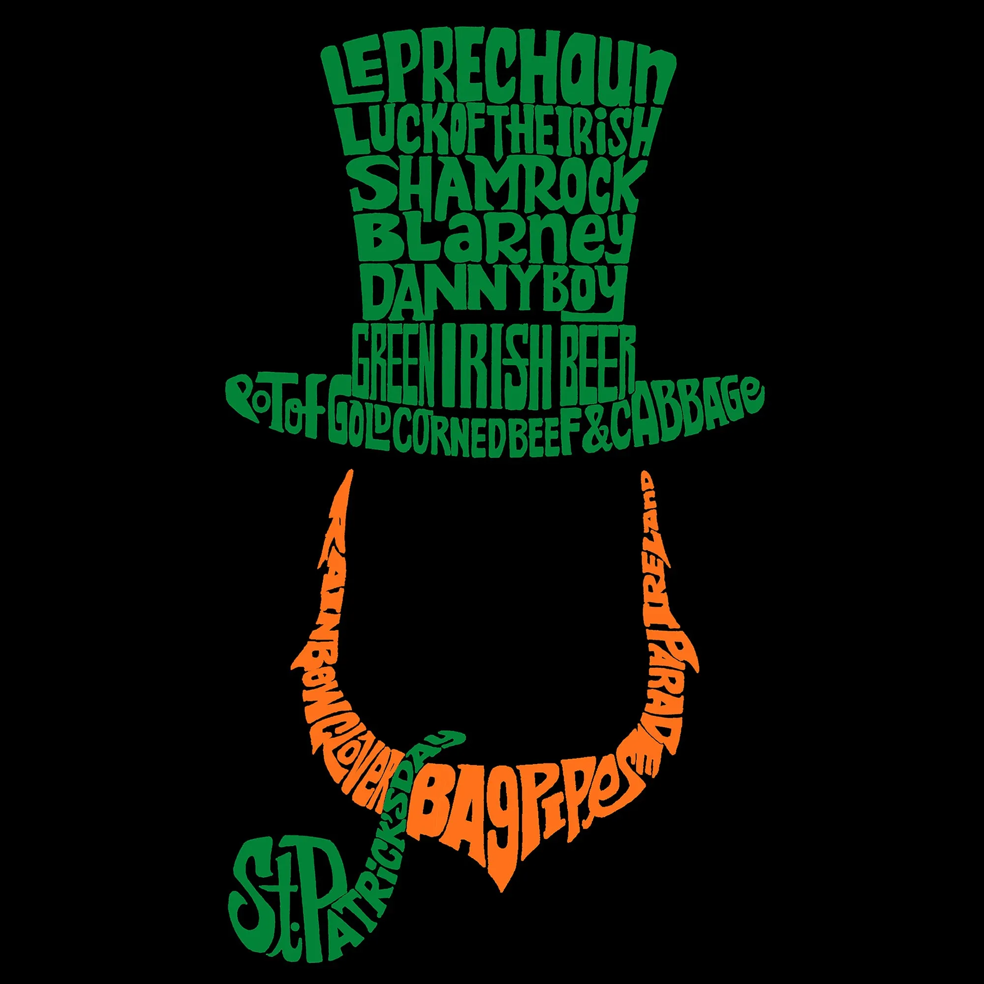 Leprechaun - Men's Word Art T-Shirt sold by LA Pop Art product image thumbnail 2