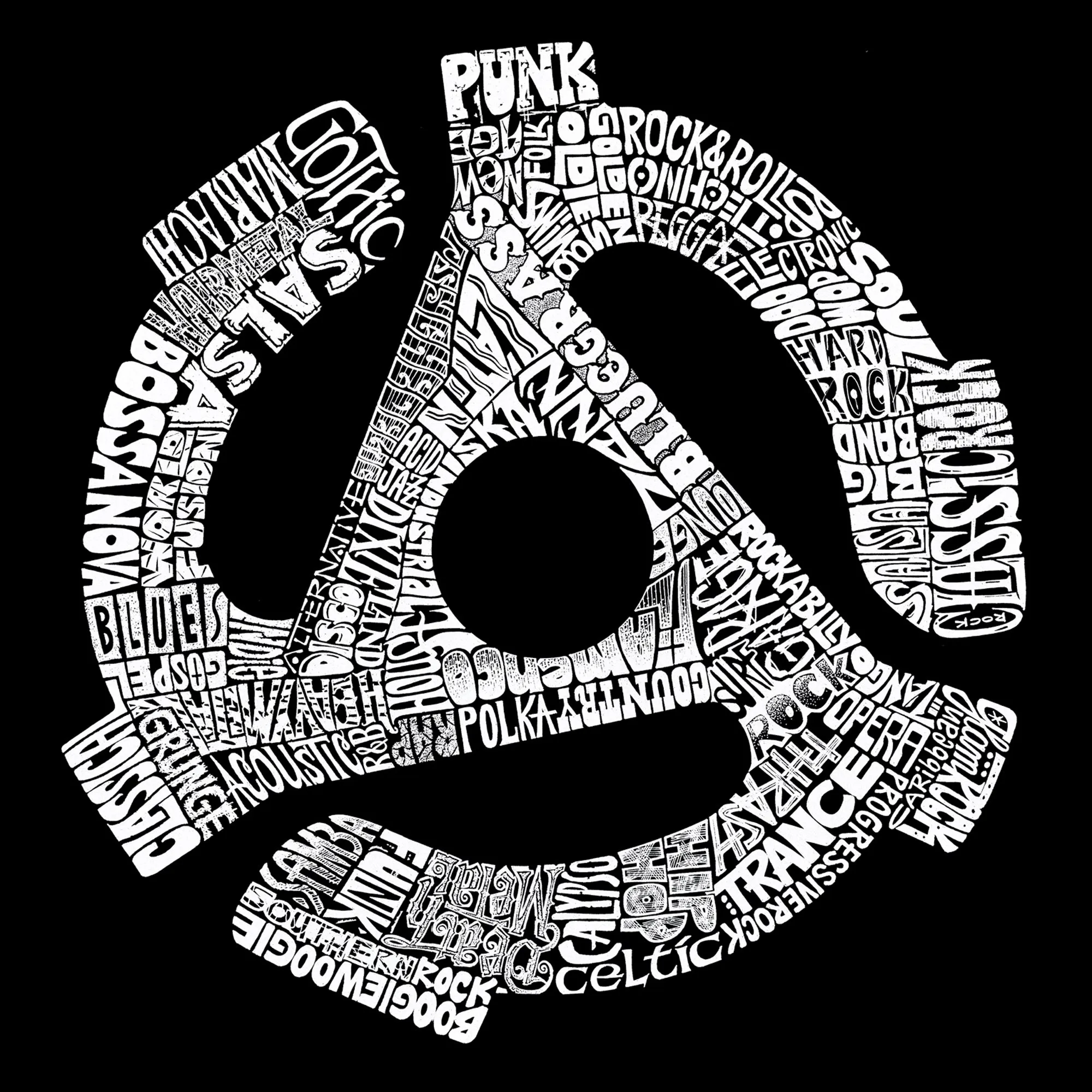 Record Adapter - Men's Raglan Baseball Word Art T-Shirt sold by LA Pop Art product image thumbnail 2