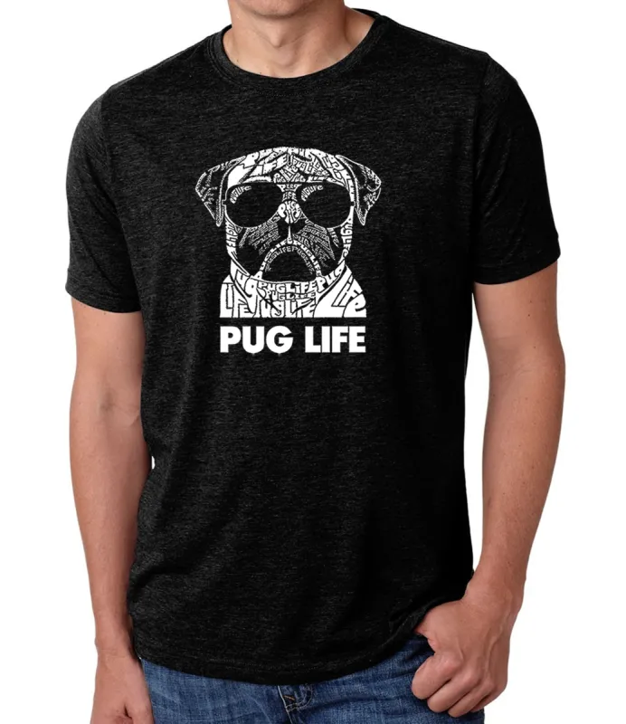 Pug Life - Men's Premium Blend Word Art T-Shirt sold by LA Pop Art