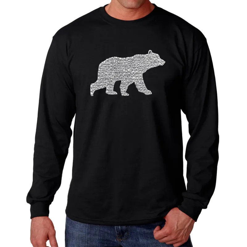 Mama Bear  - Men's Word Art Long Sleeve T-Shirt sold by LA Pop Art