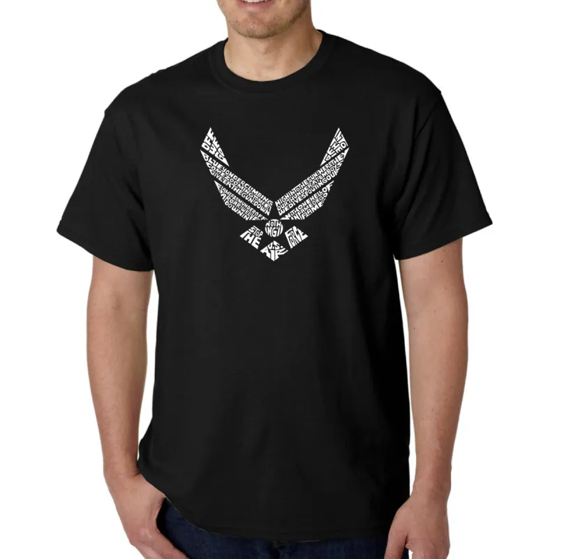 LYRICS TO THE AIR FORCE SONG - Men's Word Art T-Shirt sold by LA Pop Art