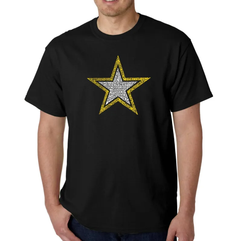LYRICS TO THE ARMY SONG - Men's Word Art T-Shirt sold by LA Pop Art