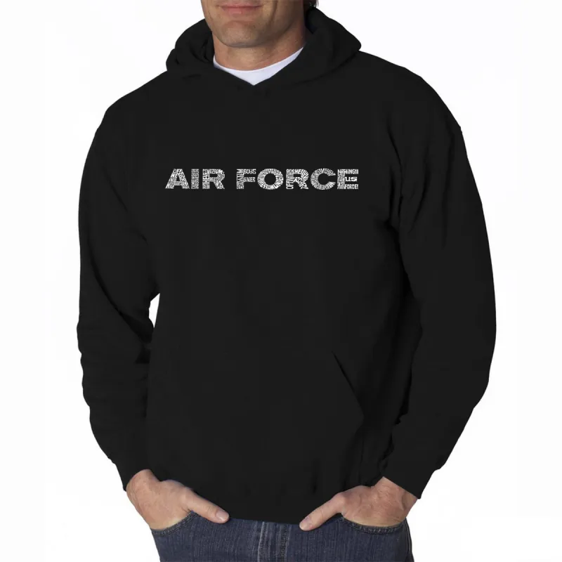 Lyrics To The Air Force Song - Men's Word Art Hooded Sweatshirt sold by LA Pop Art
