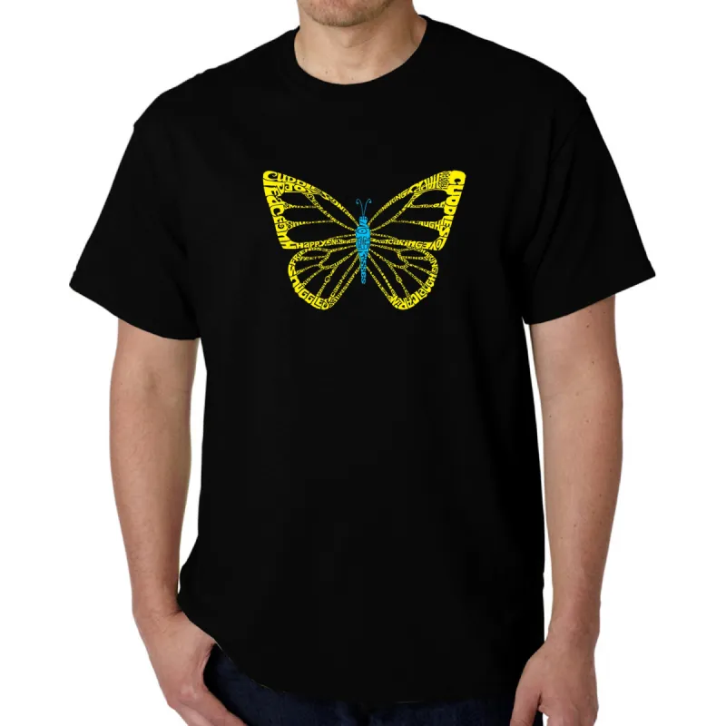 Butterfly - Men's Word Art T-Shirt sold by LA Pop Art