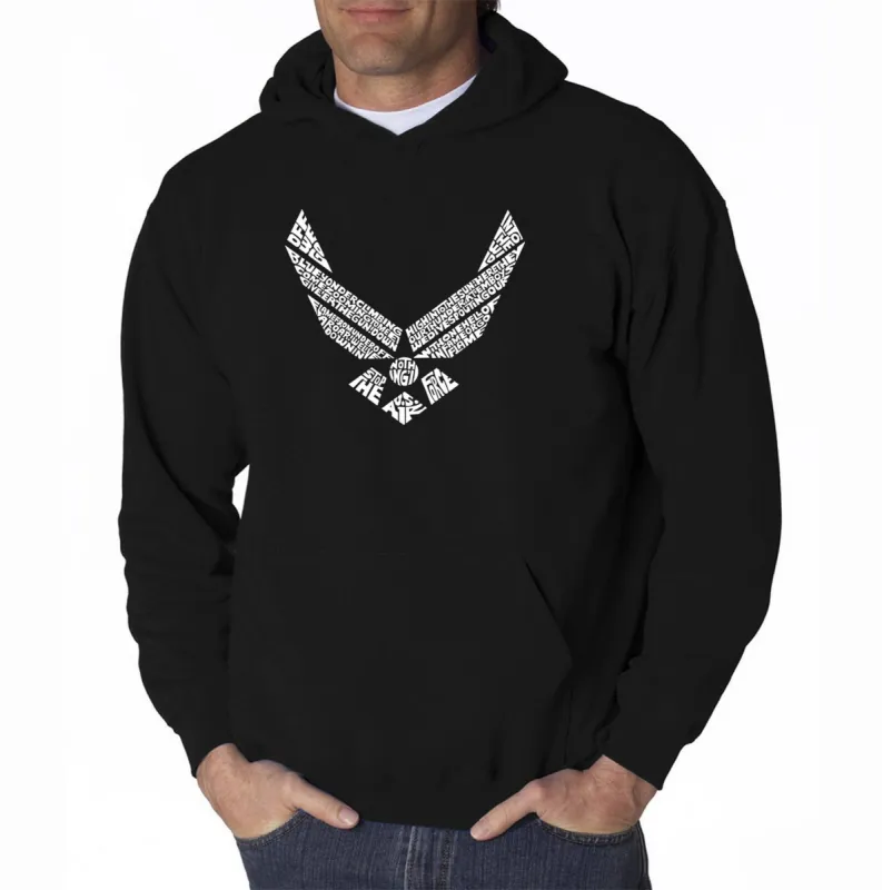LYRICS TO THE AIR FORCE SONG - Men's Word Art Hooded Sweatshirt sold by LA Pop Art
