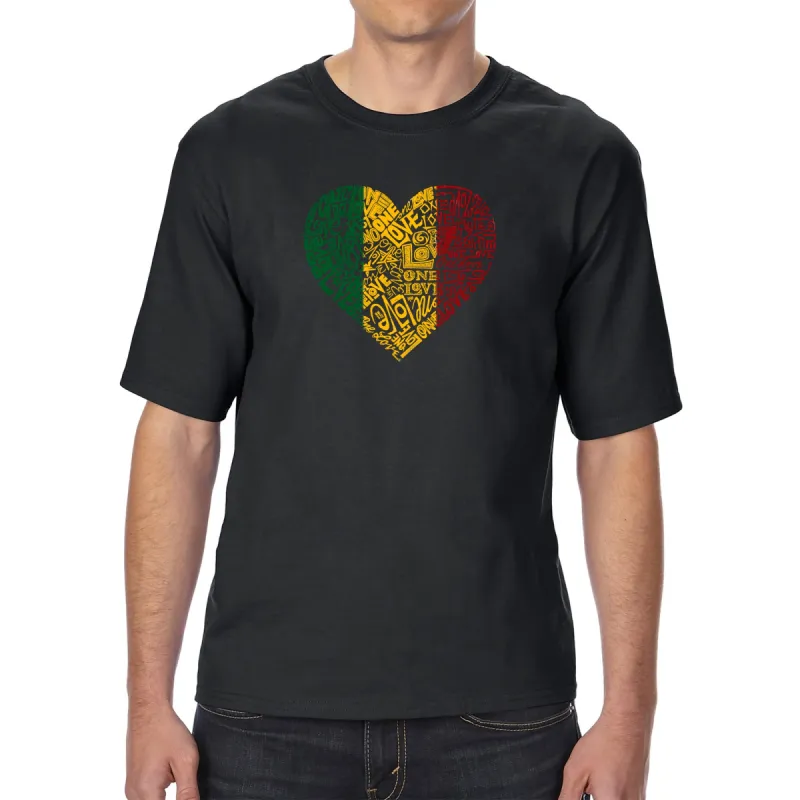One Love Heart - Men's Tall Word Art T-Shirt sold by LA Pop Art
