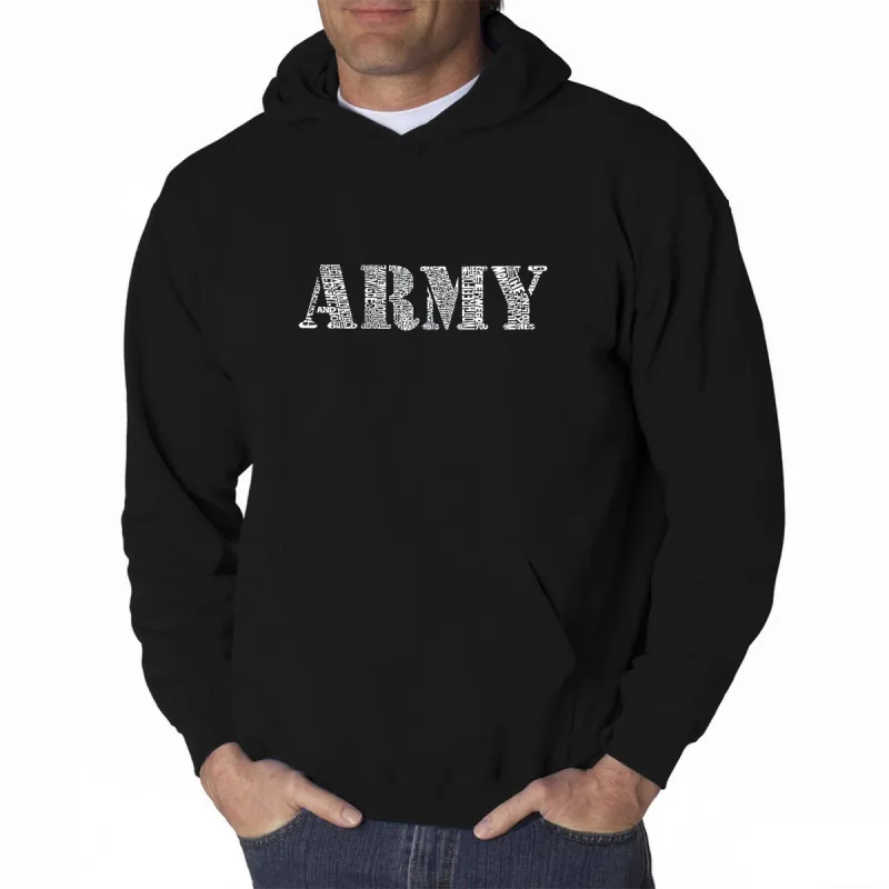 LYRICS TO THE ARMY SONG - Men's Word Art Hooded Sweatshirt sold by LA Pop Art