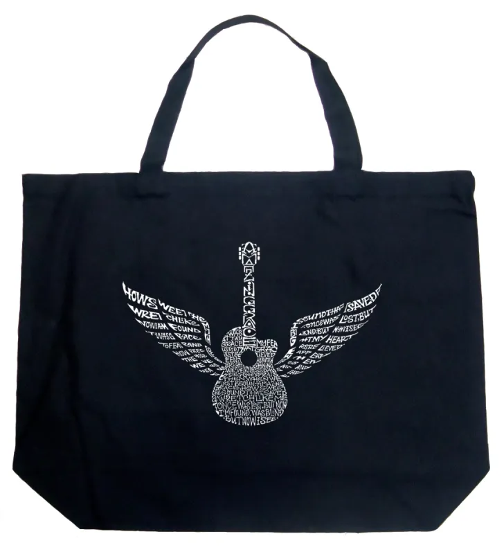 Amazing Grace - Large Word Art Tote Bag sold by LA Pop Art