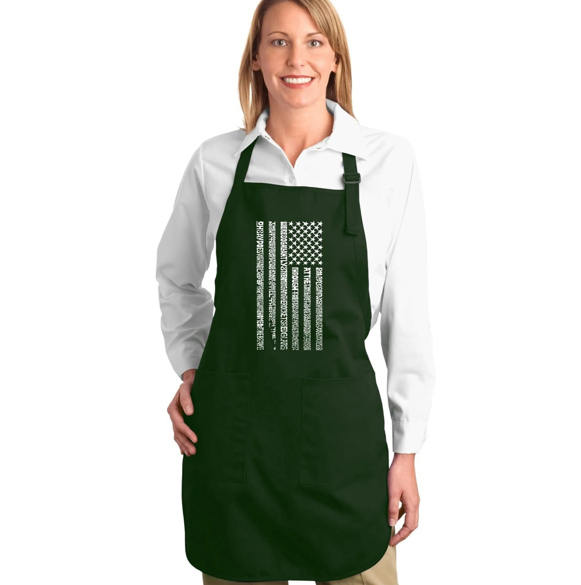 National Anthem Flag - Full Length Word Art Apron sold by LA Pop Art product image thumbnail 5