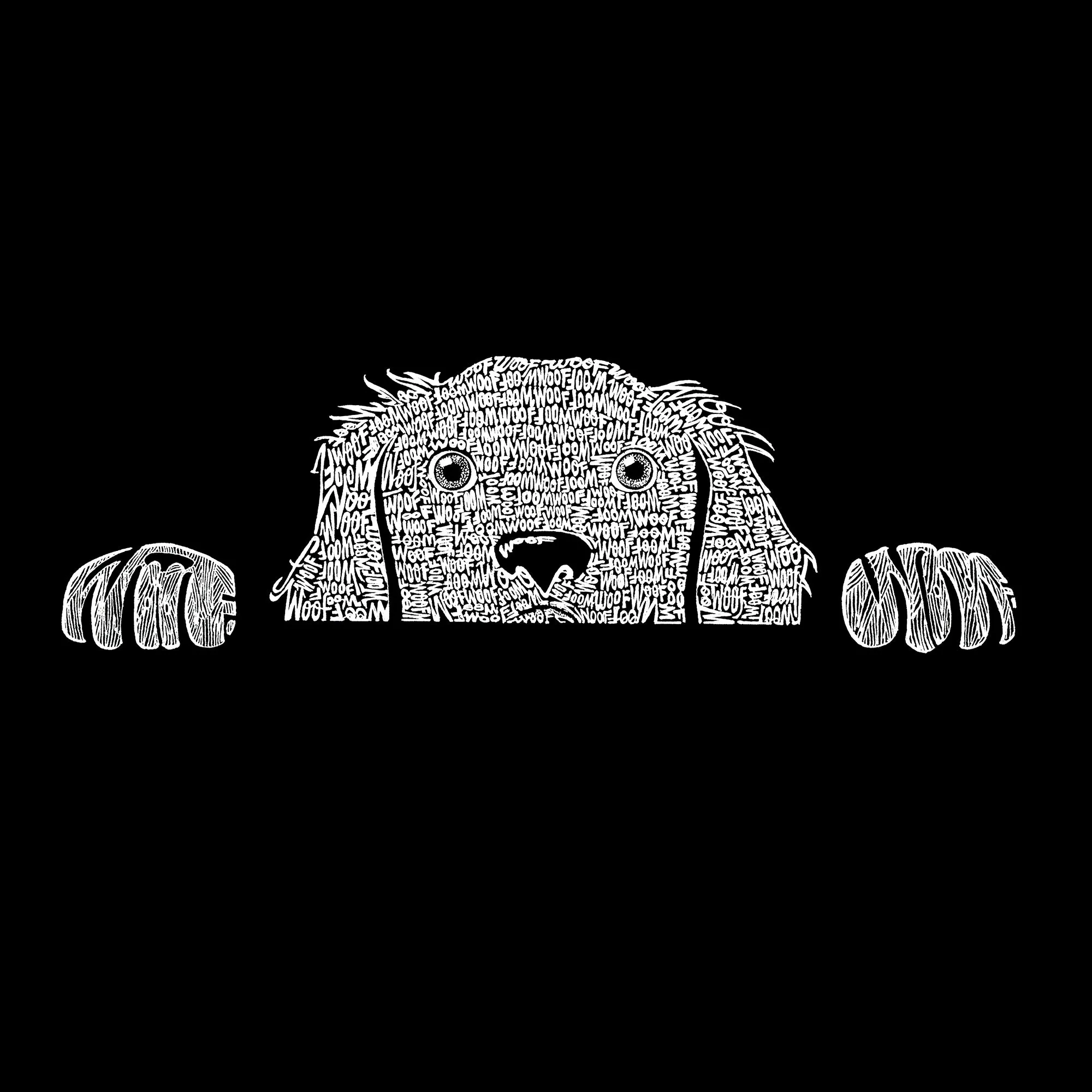 Peeking Dog - Men's Word Art Tank Top sold by LA Pop Art product image thumbnail 2