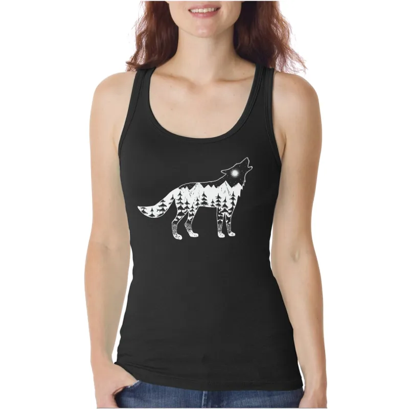 Howling Wolf - Women's Word Art Tank Top sold by LA Pop Art