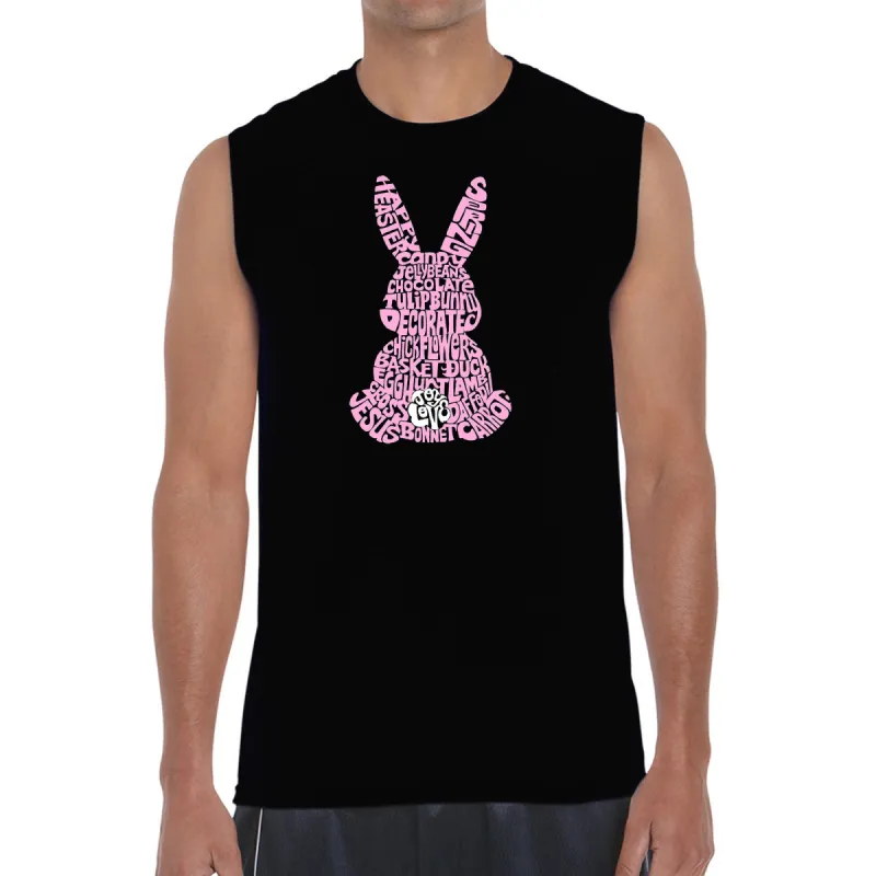 Easter Bunny  - Men's Word Art Sleeveless T-Shirt sold by LA Pop Art