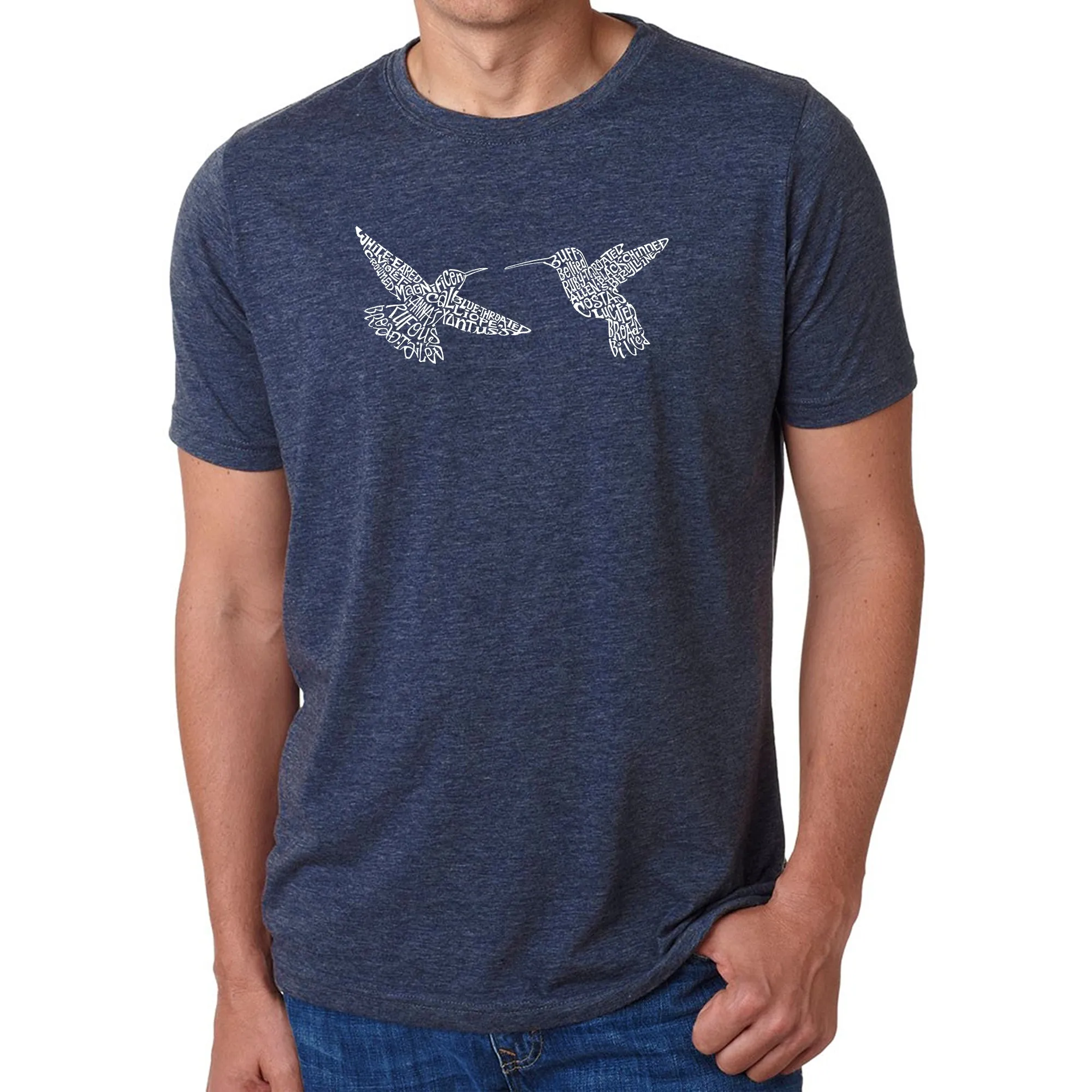 Hummingbirds - Men's Premium Blend Word Art T-Shirt sold by LA Pop Art product image thumbnail 3