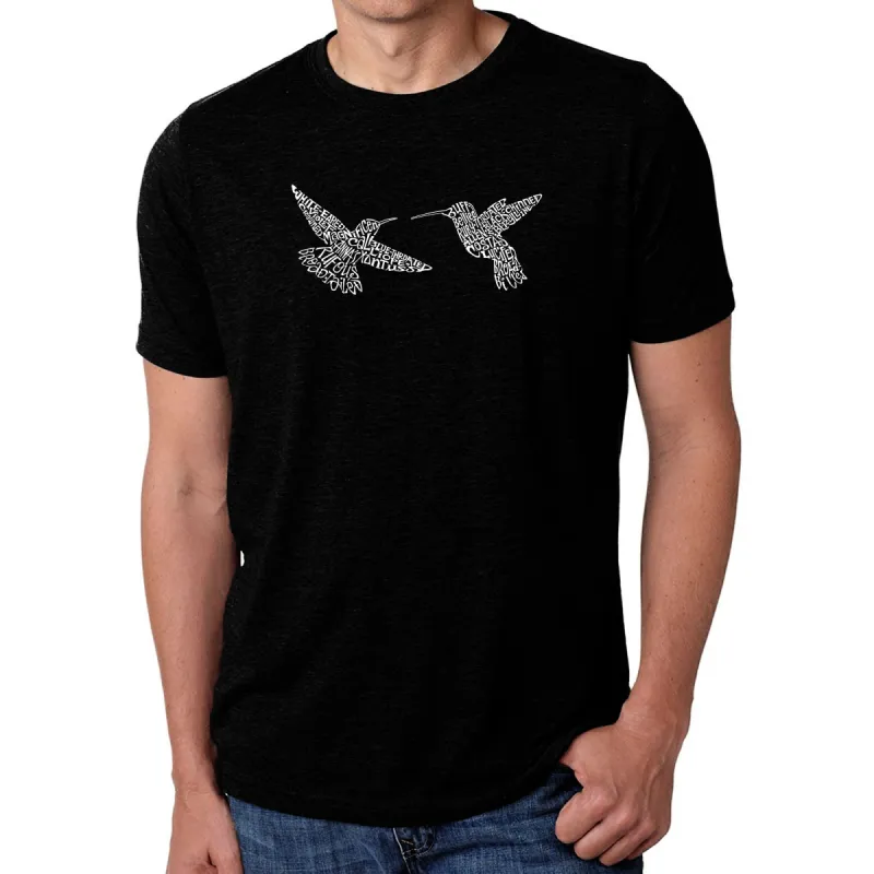 Hummingbirds - Men's Premium Blend Word Art T-Shirt sold by LA Pop Art