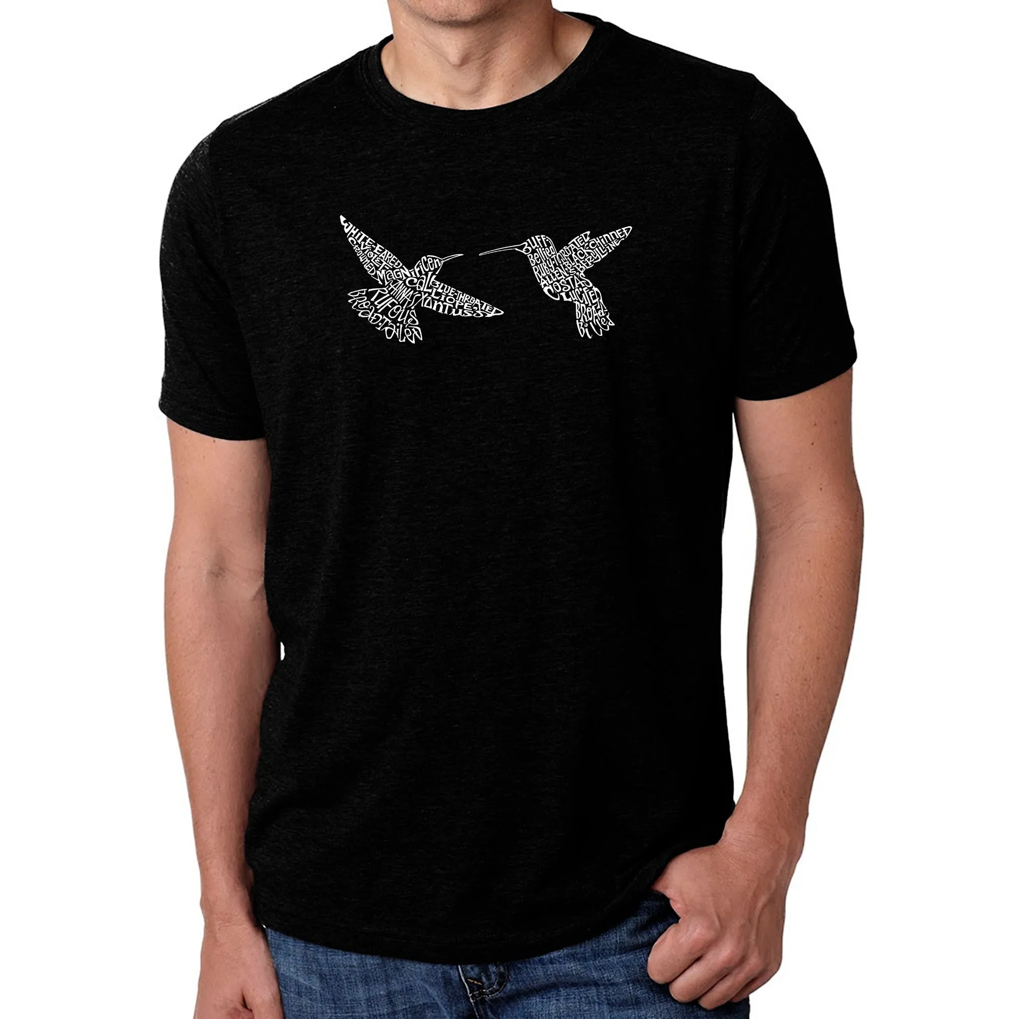 Hummingbirds - Men's Premium Blend Word Art T-Shirt sold by LA Pop Art