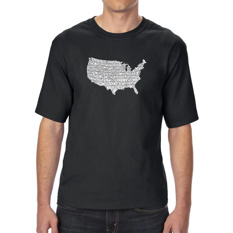THE STAR SPANGLED BANNER - Men's Tall Word Art T-Shirt sold by LA Pop Art