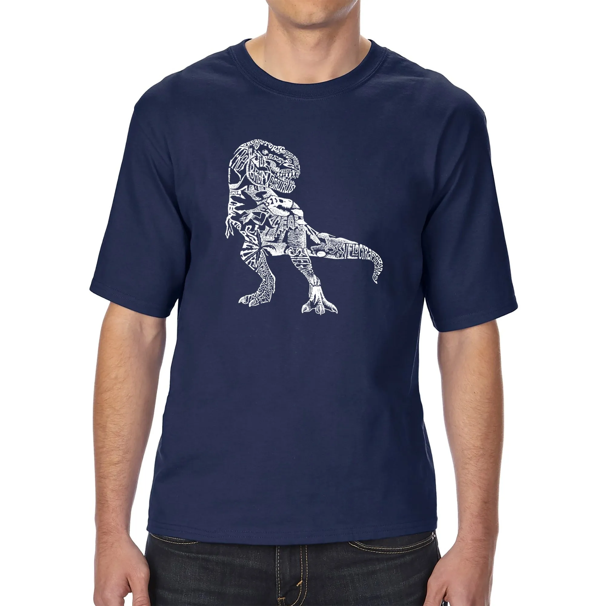 Dino Pics - Men's Tall Word Art T-Shirt sold by LA Pop Art product image thumbnail 3