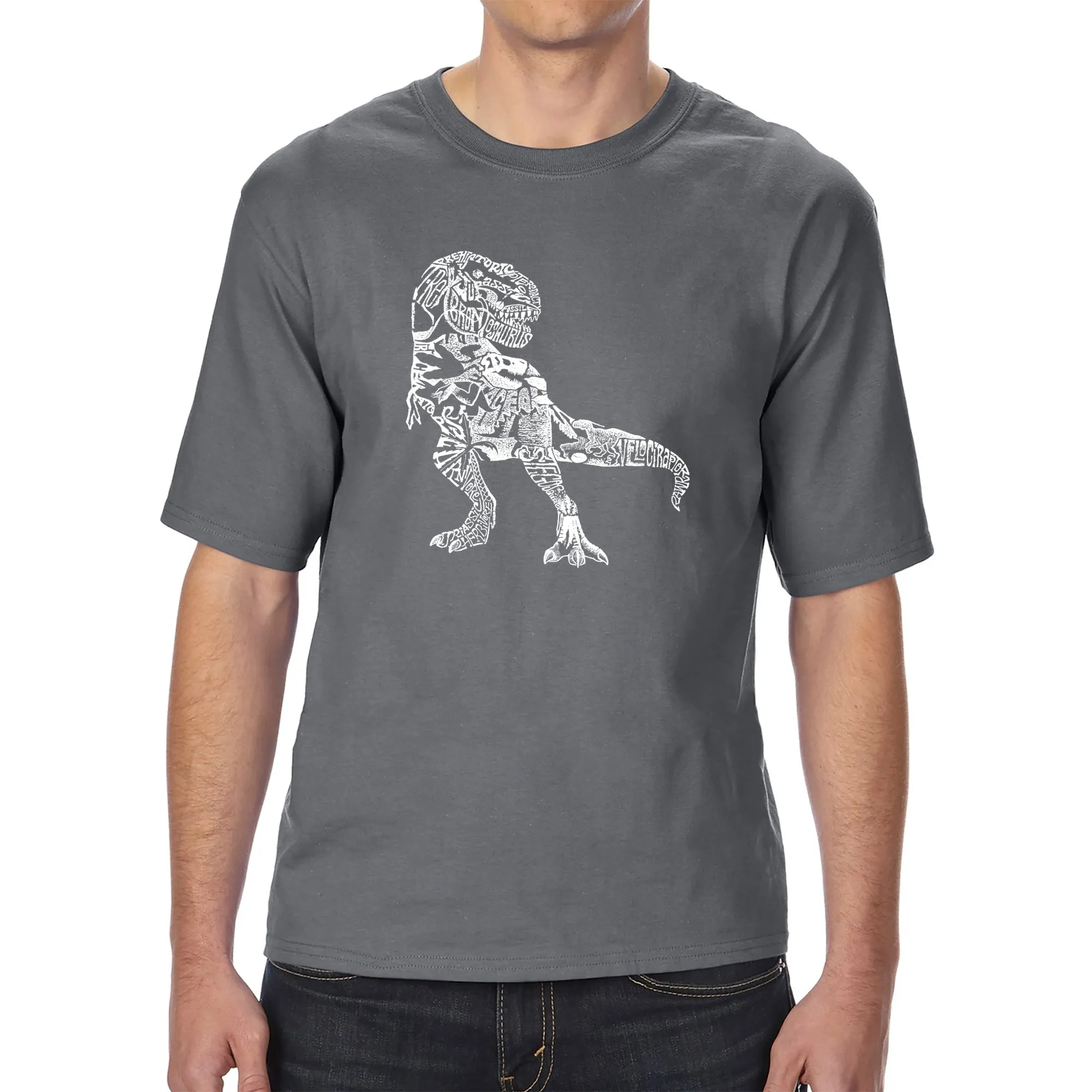Dino Pics - Men's Tall Word Art T-Shirt sold by LA Pop Art product image thumbnail 4