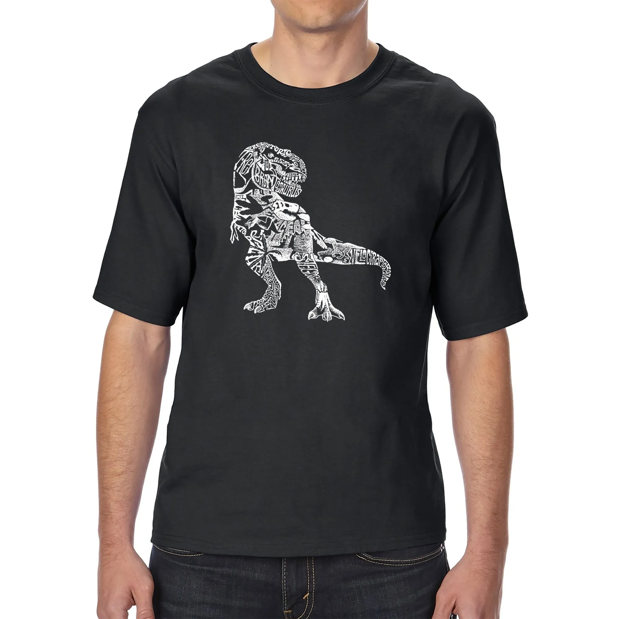 Dino Pics - Men's Tall Word Art T-Shirt sold by LA Pop Art