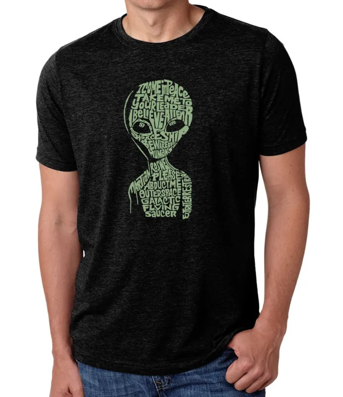 Alien - Men's Premium Blend Word Art T-Shirt sold by LA Pop Art