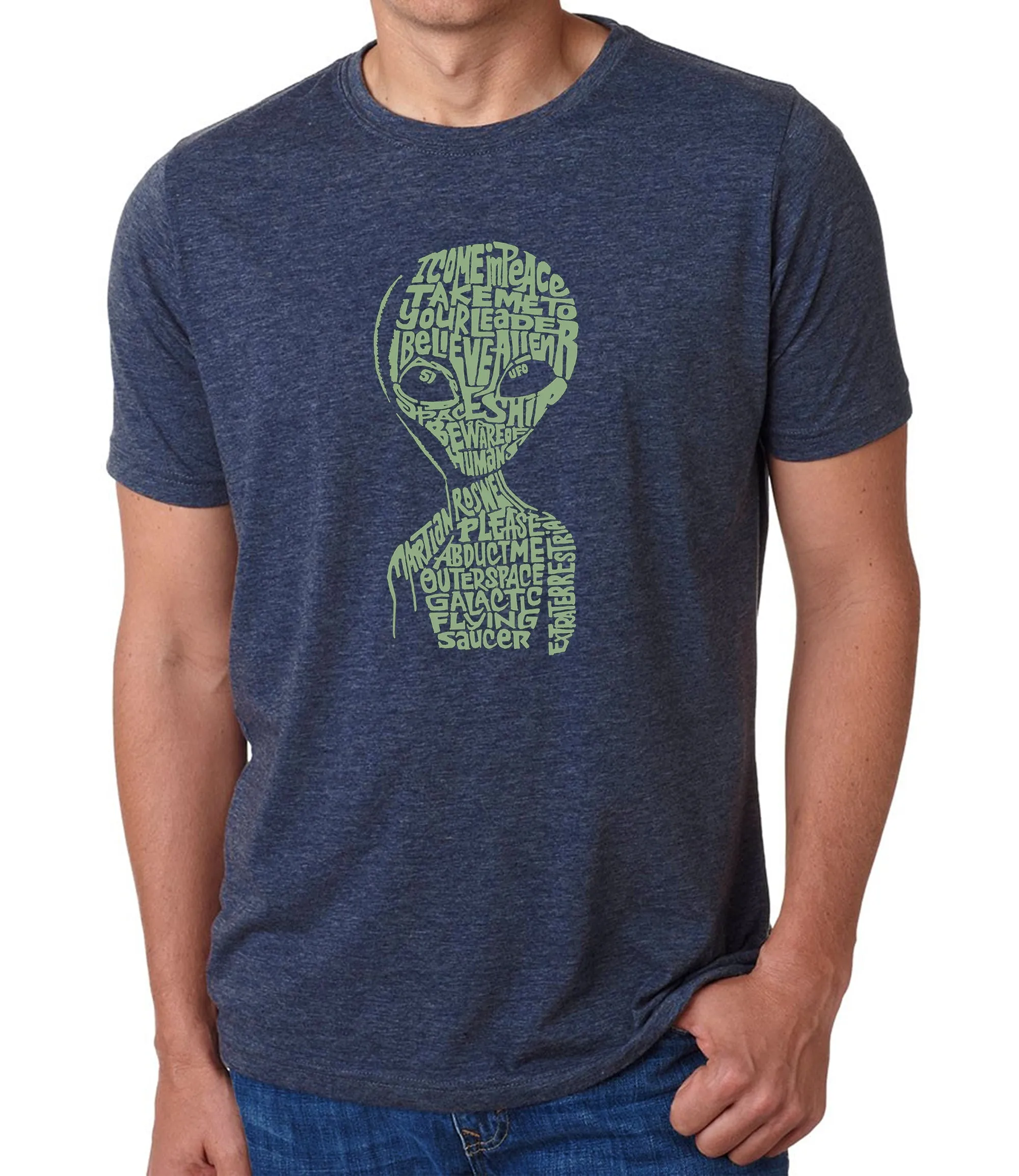 Alien - Men's Premium Blend Word Art T-Shirt sold by LA Pop Art product image thumbnail 3