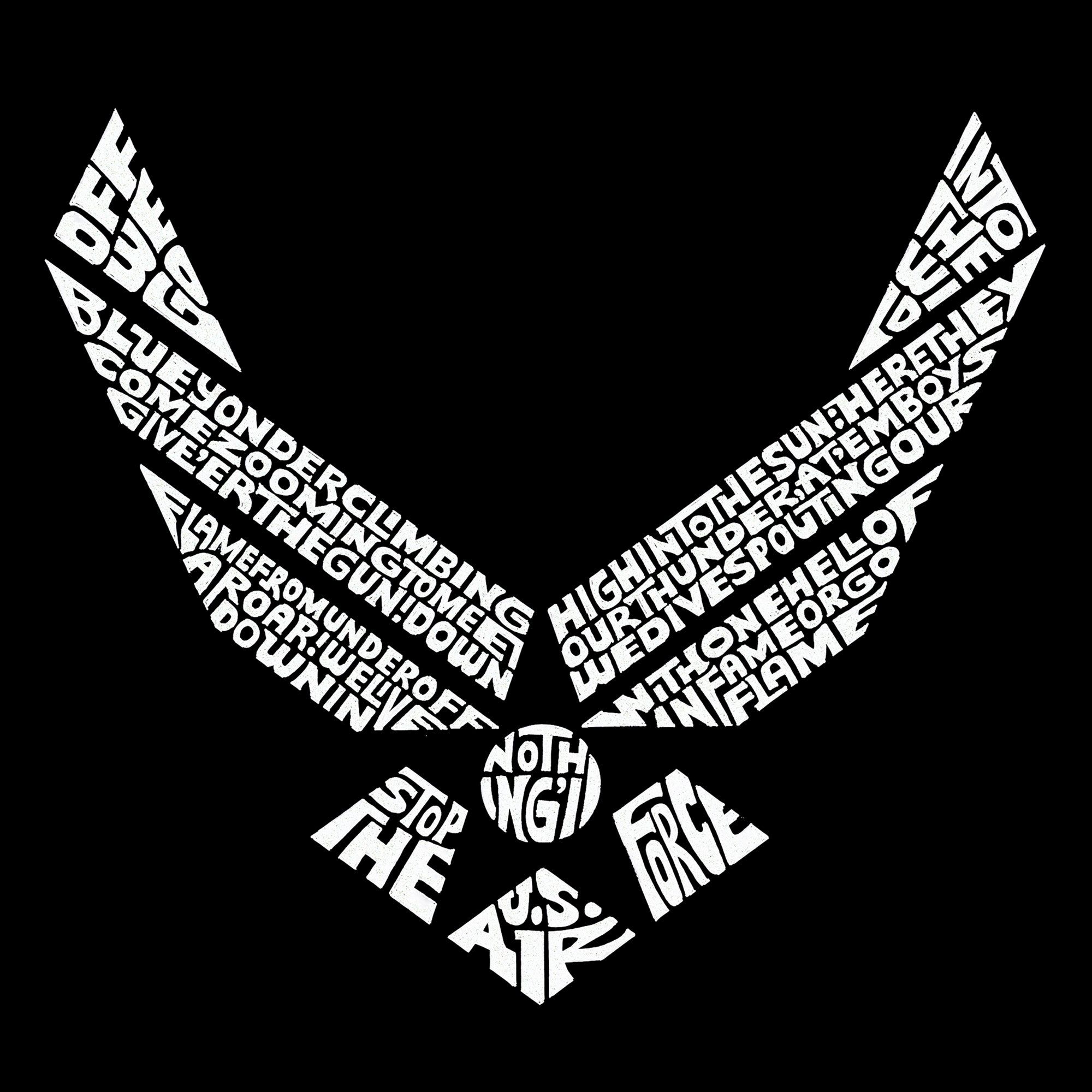 LA Pop Art Women's Dolman Word Art Shirt - LYRICS TO THE AIR FORCE SONG sold by LA Pop Art product image thumbnail 2