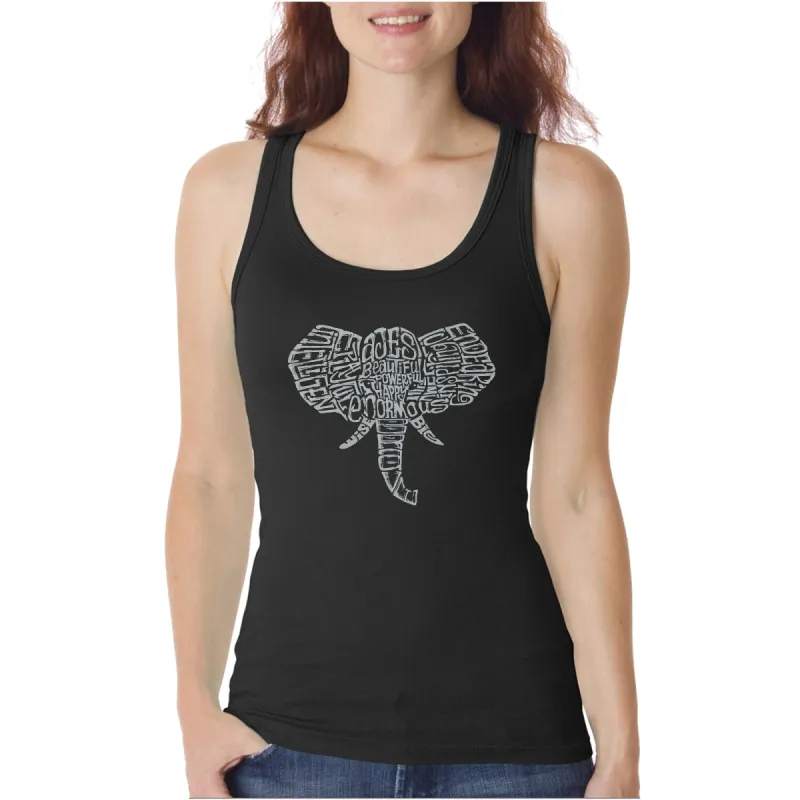 Tusks  - Women's Word Art Tank Top sold by LA Pop Art