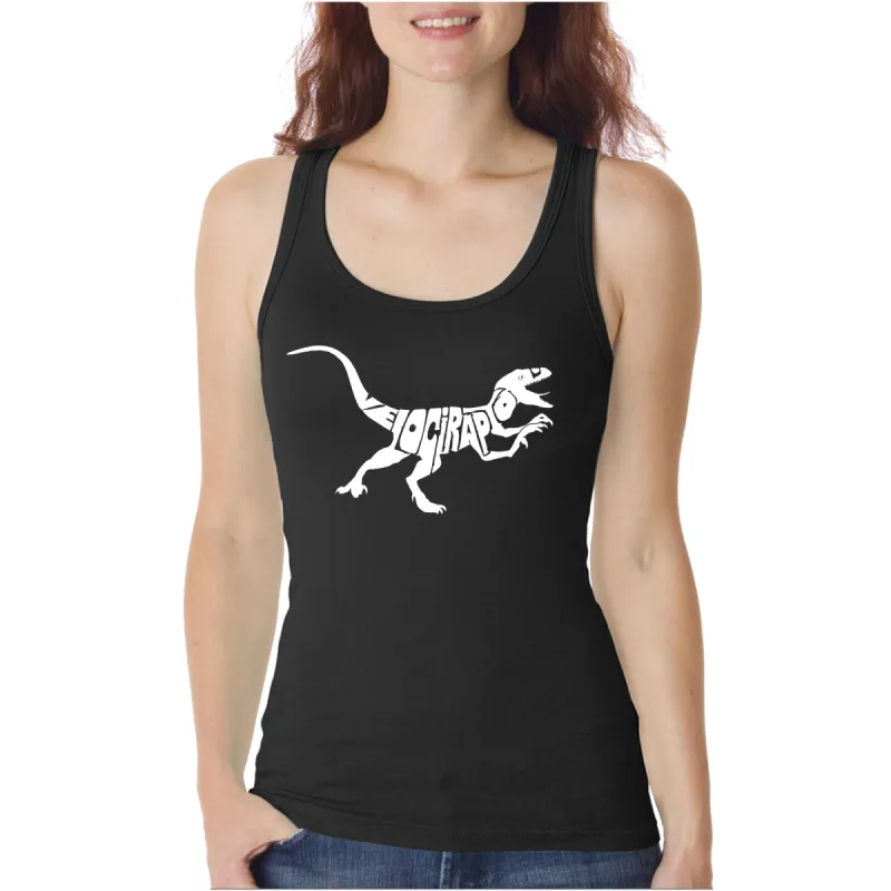 Velociraptor  - Women's Word Art Tank Top sold by LA Pop Art