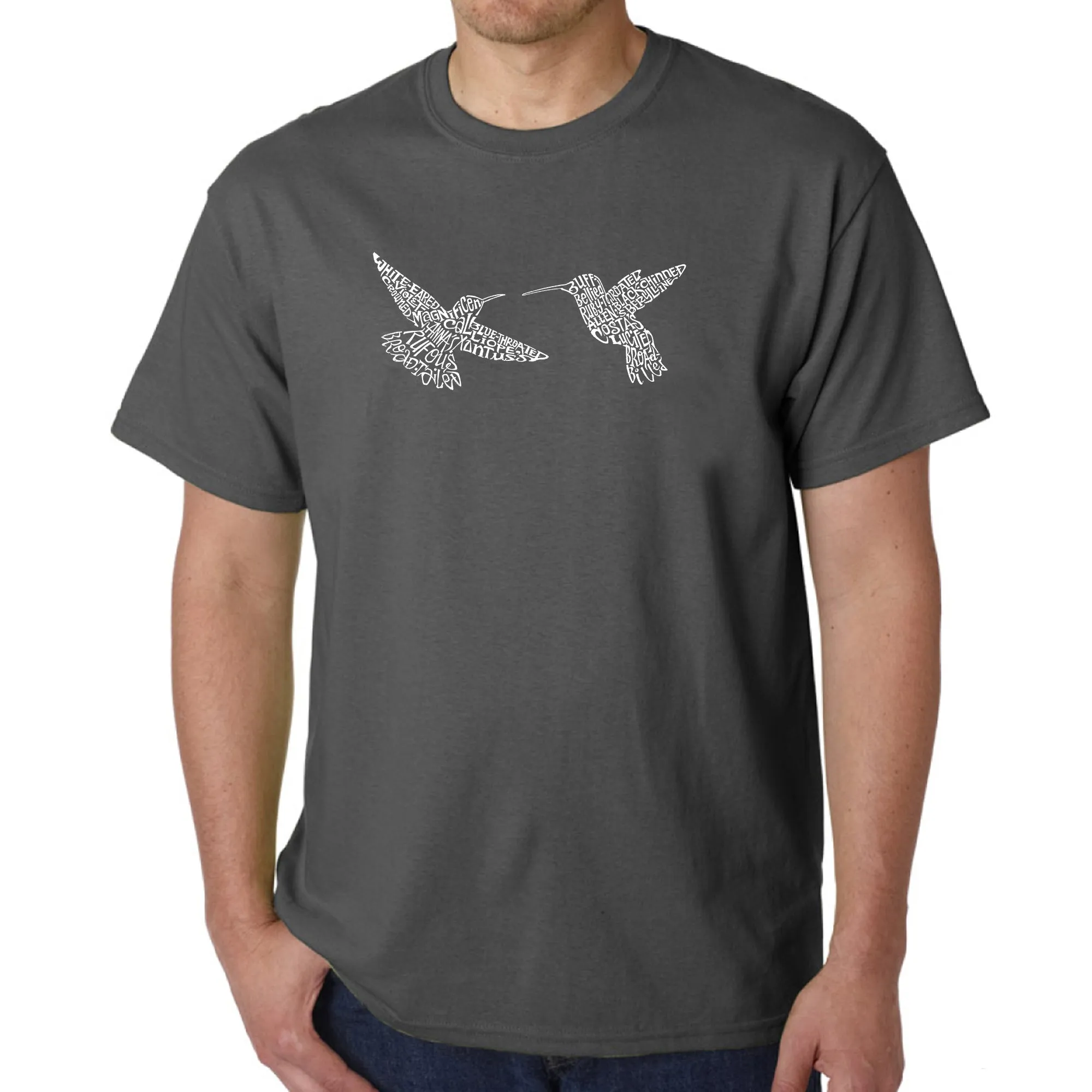 Hummingbirds - Men's Word Art T-Shirt sold by LA Pop Art product image thumbnail 5